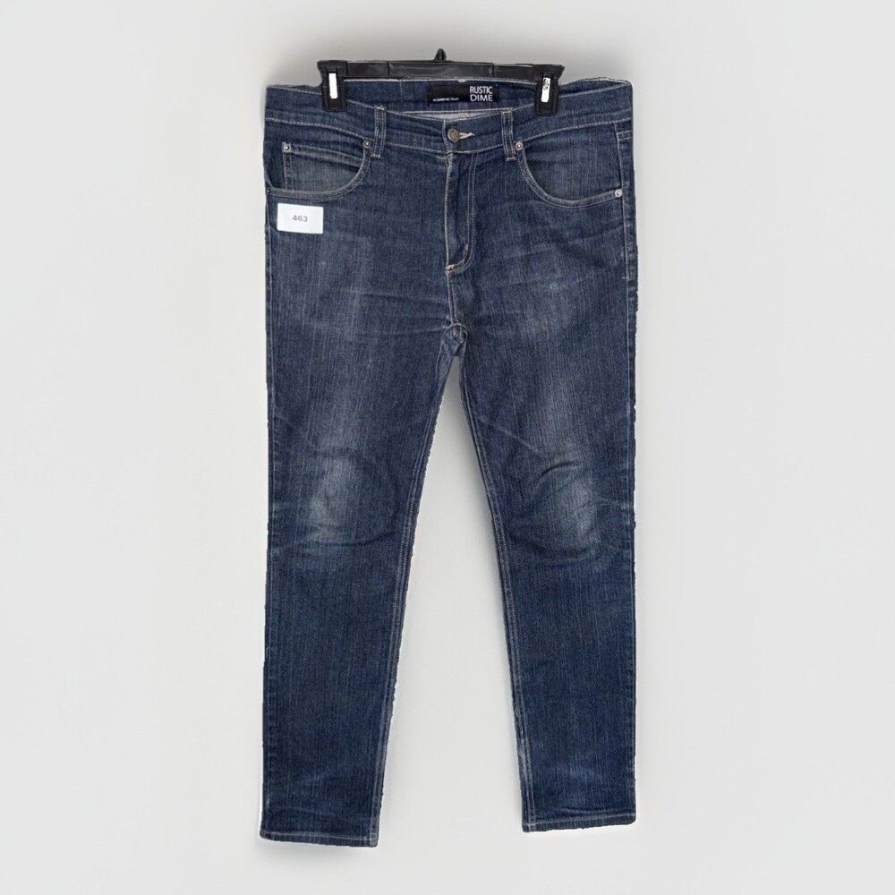 Rustic Dime Jeans Mens 34 Skinny Fit Dark Wash Denim Made in Los Angeles